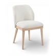 Meridian Furniture Valeo Cream Linen Textured Fabric Dining Chair (Set of 2)