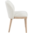 Meridian Furniture Valeo Cream Linen Textured Fabric Dining Chair (Set of 2)