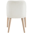Meridian Furniture Valeo Cream Linen Textured Fabric Dining Chair (Set of 2)