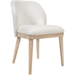 Meridian Furniture Valeo Cream Linen Textured Fabric Dining Chair (Set of 2)