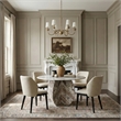 Meridian Furniture Valeo Beige Linen Textured Fabric Dining Chair (Set of 2)