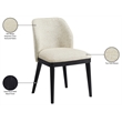 Meridian Furniture Valeo Beige Linen Textured Fabric Dining Chair (Set of 2)