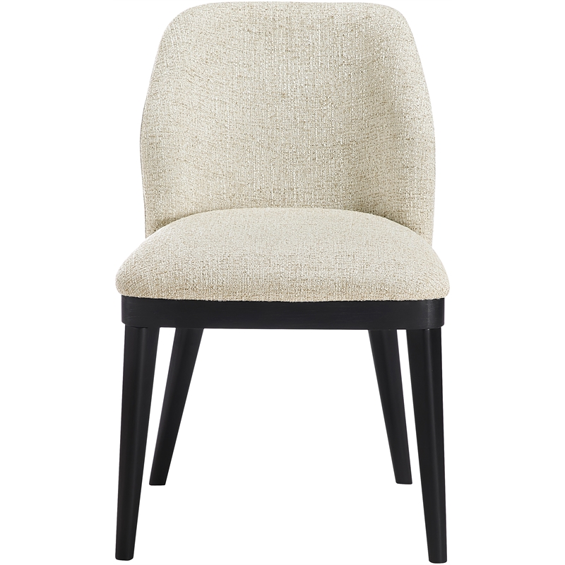 Meridian Furniture Valeo Beige Linen Textured Fabric Dining Chair (Set of 2)