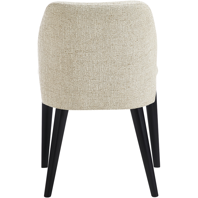 Meridian Furniture Valeo Beige Linen Textured Fabric Dining Chair (Set of 2)