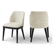 Meridian Furniture Valeo Beige Linen Textured Fabric Dining Chair (Set of 2)