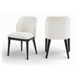 Meridian Furniture Valeo Cream Linen Textured Fabric Dining Chair (Set of 2)