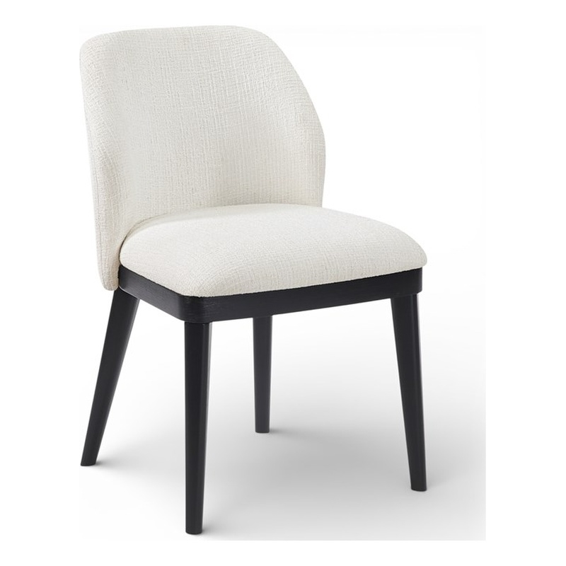 Meridian Furniture Valeo Cream Linen Textured Fabric Dining Chair (Set of 2)
