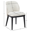 Meridian Furniture Valeo Cream Linen Textured Fabric Dining Chair (Set of 2)