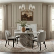 Meridian Furniture Valeo Grey Linen Textured Fabric Dining Chair (Set of 2)