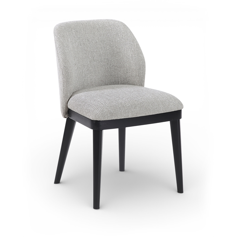 Meridian Furniture Valeo Grey Linen Textured Fabric Dining Chair (Set of 2)