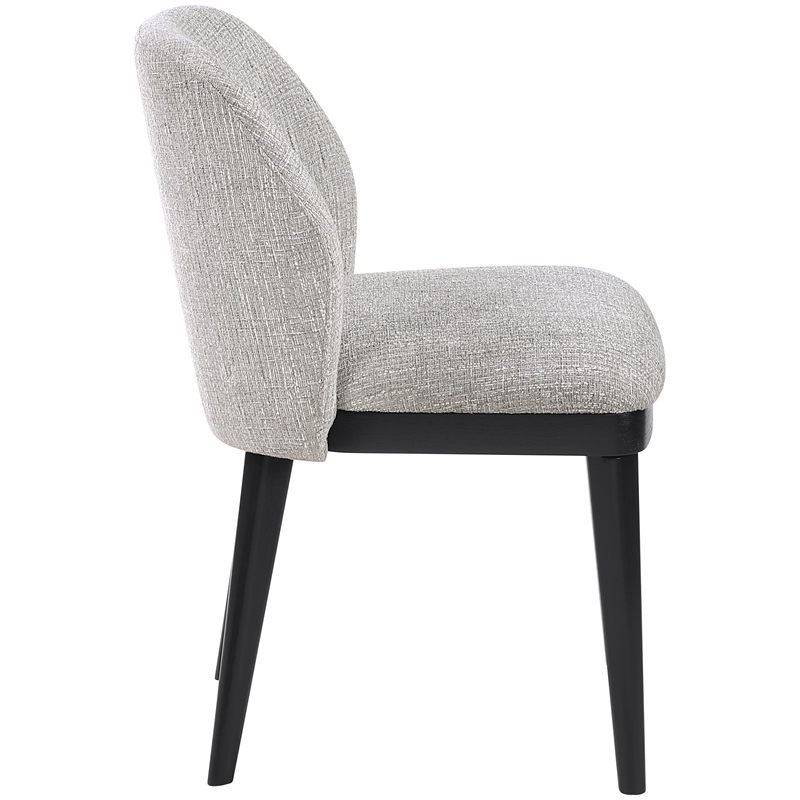 Meridian Furniture Valeo Grey Linen Textured Fabric Dining Chair (Set of 2)