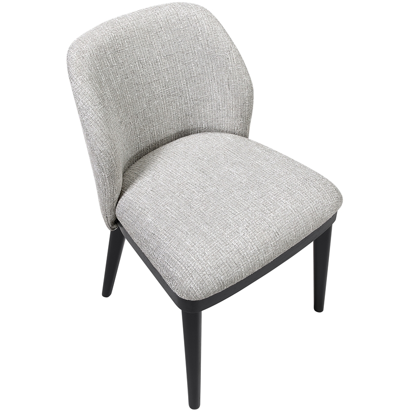 Meridian Furniture Valeo Grey Linen Textured Fabric Dining Chair (Set of 2)