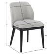 Meridian Furniture Valeo Grey Linen Textured Fabric Dining Chair (Set of 2)