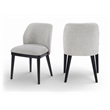 Meridian Furniture Valeo Grey Linen Textured Fabric Dining Chair (Set of 2)