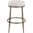Meridian Furniture Ferro Beige Performance Fabric Upholstered Bar Stool