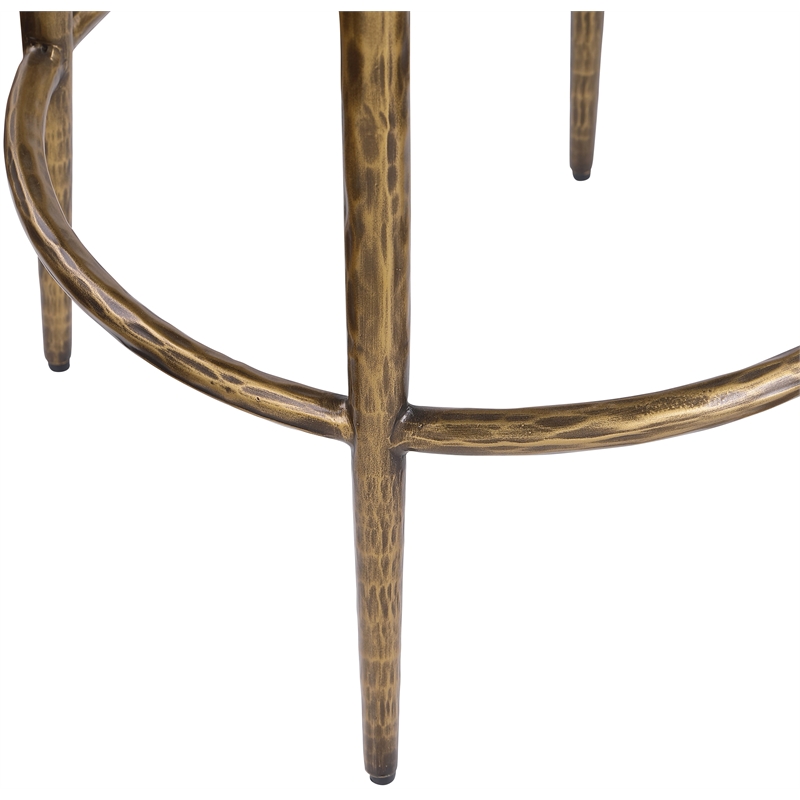 Meridian Furniture Ferro Beige Performance Fabric Upholstered Bar Stool