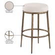 Meridian Furniture Ferro Beige Performance Fabric Upholstered Bar Stool