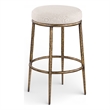 Meridian Furniture Ferro Beige Performance Fabric Upholstered Bar Stool