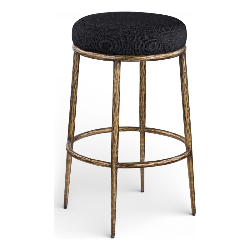 Meridian Furniture Ferro Black Performance Fabric Upholstered Bar Stool