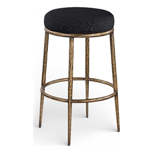 Meridian Furniture Ferro Black Performance Fabric Upholstered Bar Stool