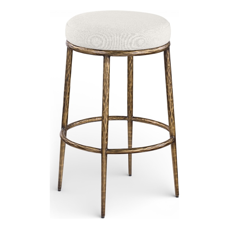 Meridian Furniture Ferro Cream Performance Fabric Upholstered Bar Stool