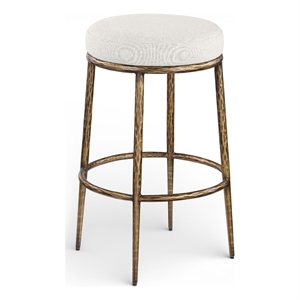 Meridian Furniture Ferro Cream Performance Fabric Upholstered Bar Stool