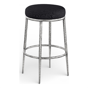Meridian Furniture Ferro Black Performance Fabric Upholstered Bar Stool