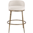 Meridian Furniture Ferro Beige Performance Fabric Upholstered Bar Stool