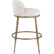 Meridian Furniture Ferro Beige Performance Fabric Upholstered Bar Stool