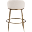 Meridian Furniture Ferro Beige Performance Fabric Upholstered Bar Stool