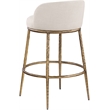Meridian Furniture Ferro Beige Performance Fabric Upholstered Bar Stool