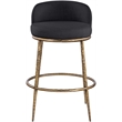 Meridian Furniture Ferro Black Performance Fabric Upholstered Bar Stool