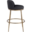 Meridian Furniture Ferro Black Performance Fabric Upholstered Bar Stool