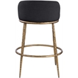 Meridian Furniture Ferro Black Performance Fabric Upholstered Bar Stool