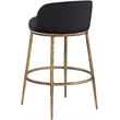 Meridian Furniture Ferro Black Performance Fabric Upholstered Bar Stool