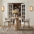 Meridian Furniture Ferro Cream Performance Fabric Upholstered Bar Stool
