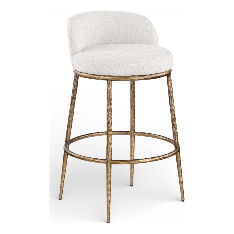 Meridian Furniture Ferro Cream Performance Fabric Upholstered Bar Stool