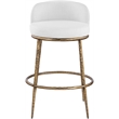 Meridian Furniture Ferro White Performance Fabric Upholstered Bar Stool