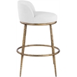 Meridian Furniture Ferro White Performance Fabric Upholstered Bar Stool