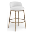 Meridian Furniture Ferro White Performance Fabric Upholstered Bar Stool
