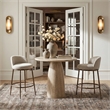 Meridian Furniture Ferro Beige Performance Fabric Upholstered Bar Stool