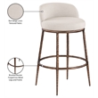 Meridian Furniture Ferro Beige Performance Fabric Upholstered Bar Stool