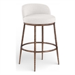 Meridian Furniture Ferro Cream Performance Fabric Upholstered Bar Stool