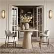 Meridian Furniture Ferro White Performance Fabric Upholstered Bar Stool