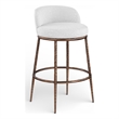 Meridian Furniture Ferro White Performance Fabric Upholstered Bar Stool