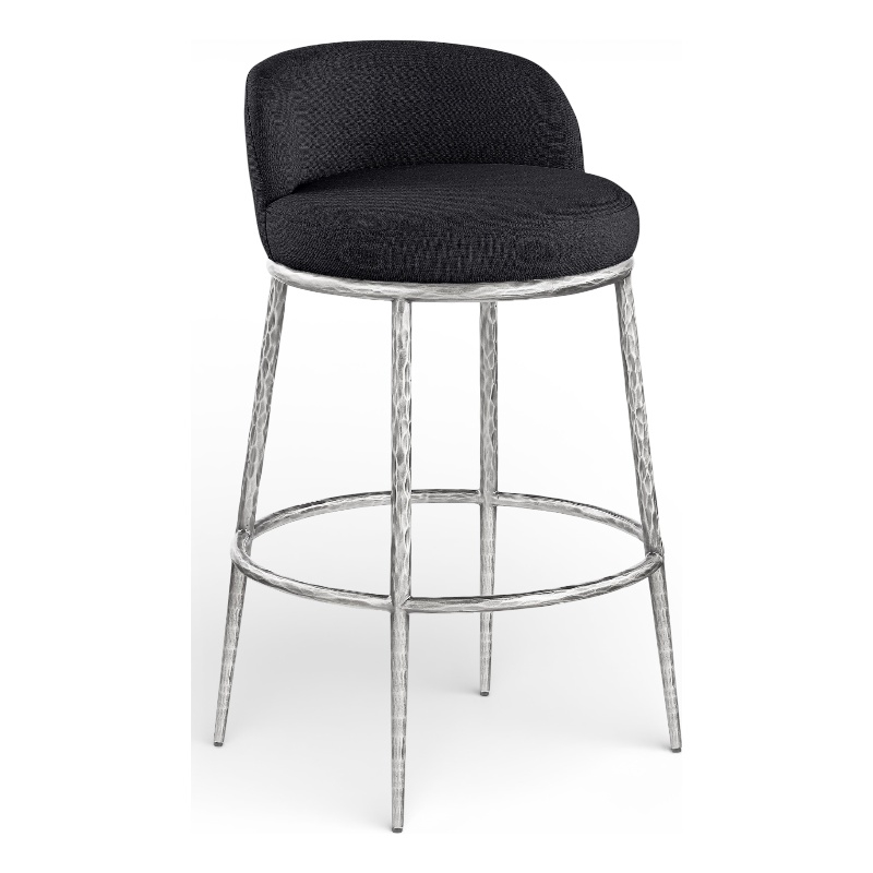 Meridian Furniture Ferro Black Performance Fabric Upholstered Bar Stool