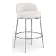 Meridian Furniture Ferro Cream Performance Fabric Upholstered Bar Stool