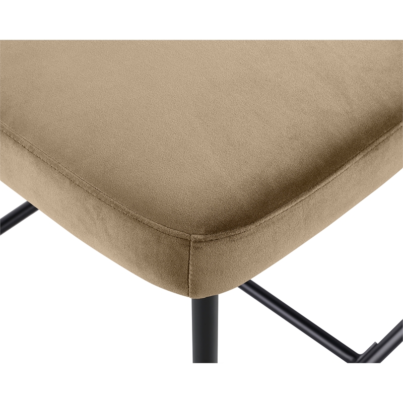 Meridian Furniture Zarelle Beige Performance Fabric Counter Stool (Set of 2)