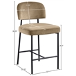 Meridian Furniture Zarelle Beige Performance Fabric Counter Stool (Set of 2)