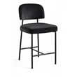 Meridian Furniture Zarelle Black Performance Fabric Counter Stool (Set of 2)